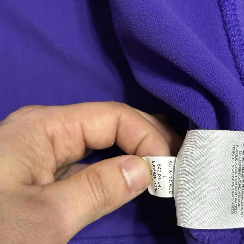 Nike Dri-Fit 1/4 Zip Pullover Long Sleeve Purple Style 642039 Size Men’s L - Picture 6 of 8